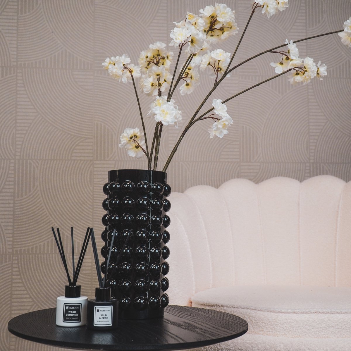 Zwarte Glazen Vaas – Modern & Chic Design