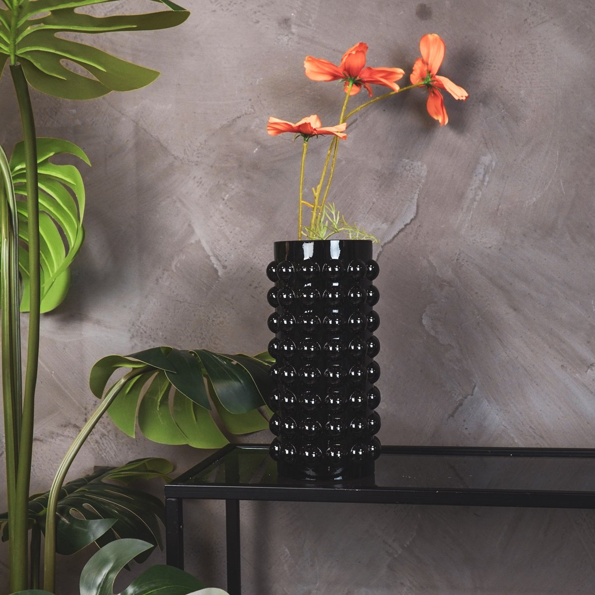 Zwarte Glazen Vaas – Modern & Chic Design