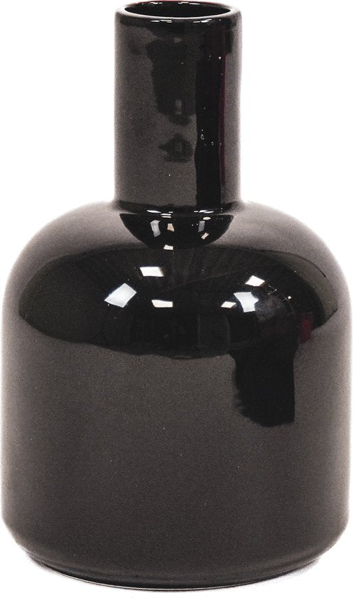 Zwarte Jug Vaas – Keramiek 21,5 cm