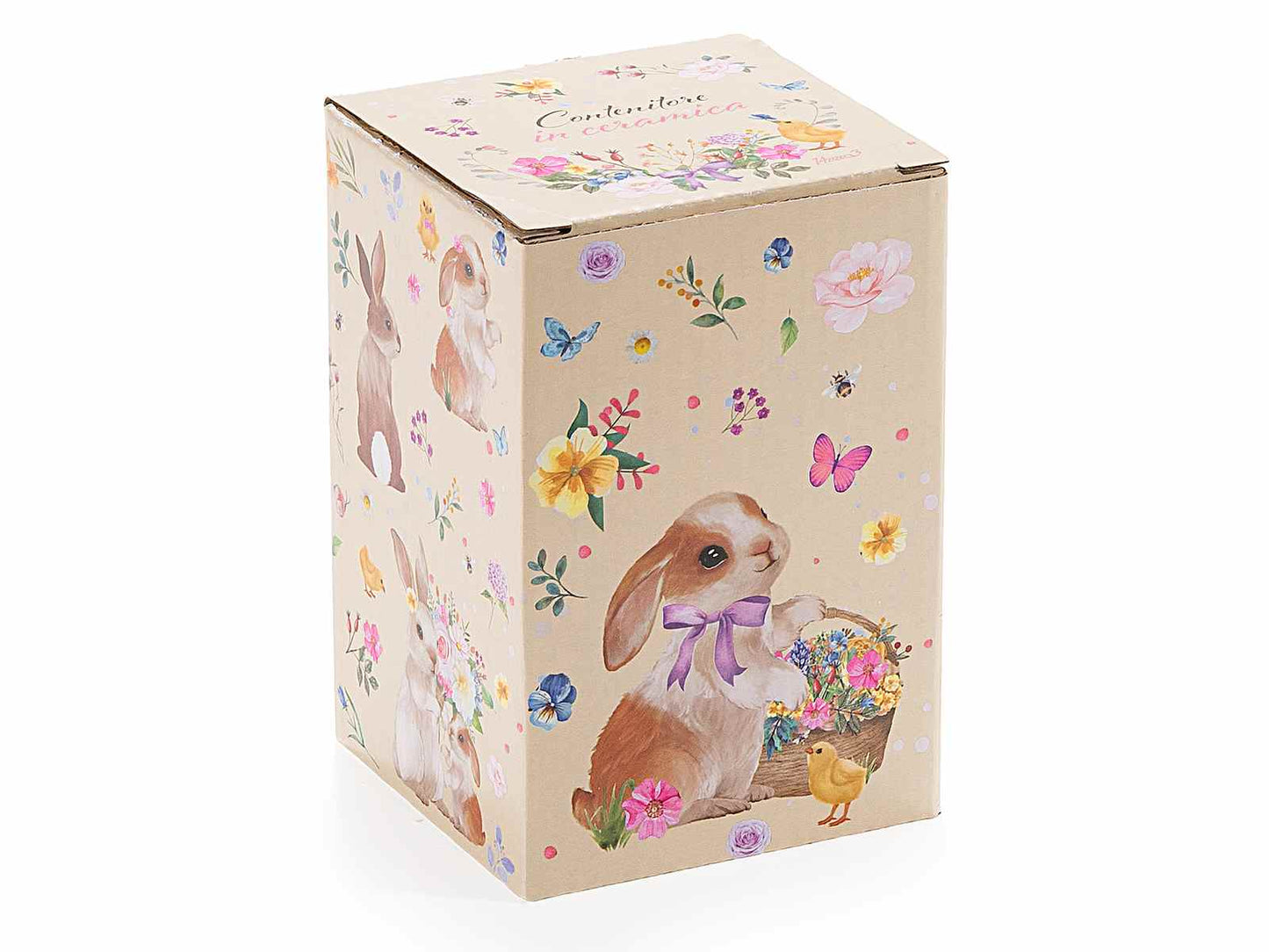 Keramiek Konijnen Opbergpot – Decoratieve Pot met Konijn