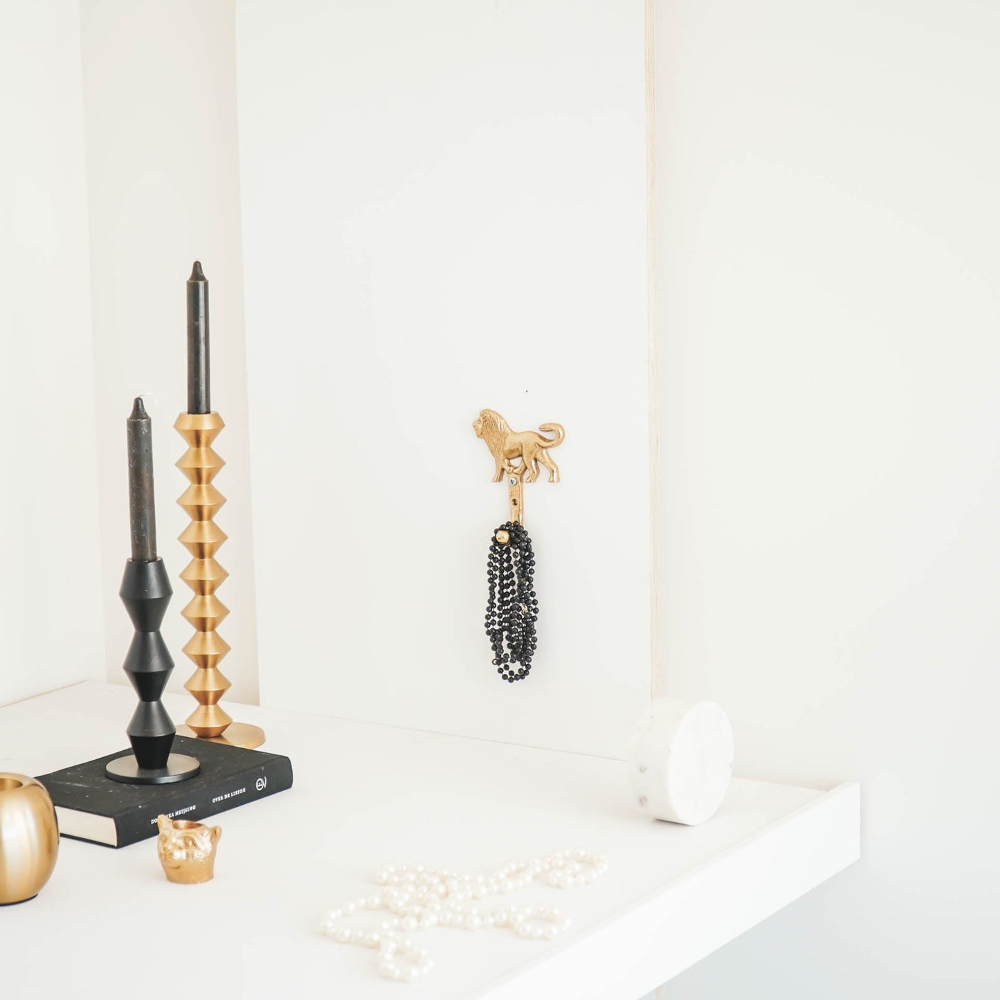 Gouden Leeuw Wandhaak – Stoer & Stijlvol Accent