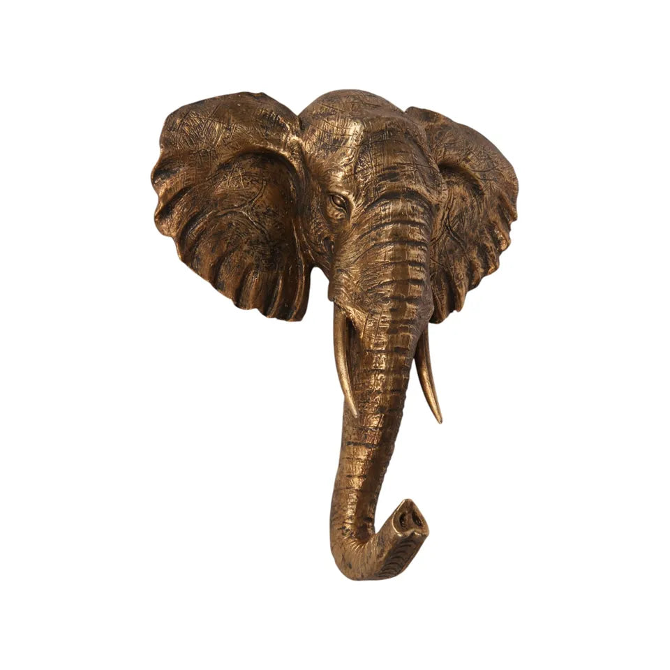 Elephant Wall Hook Gold – 14.5 cm – Dutch Style