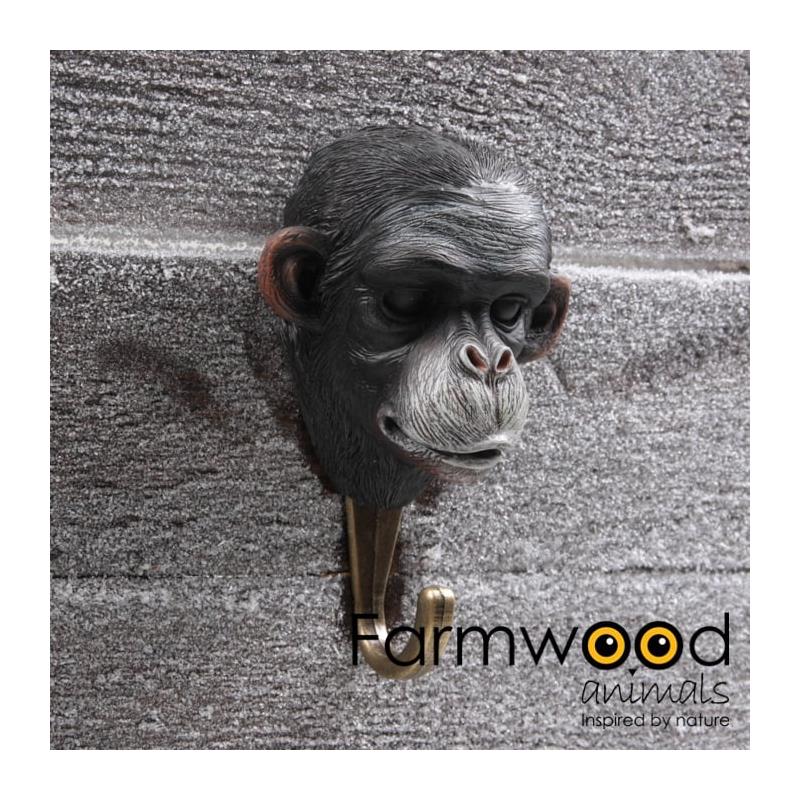 Kapstokhaak Aap – Hook’d! – 12,5 cm – Farmwood Animals