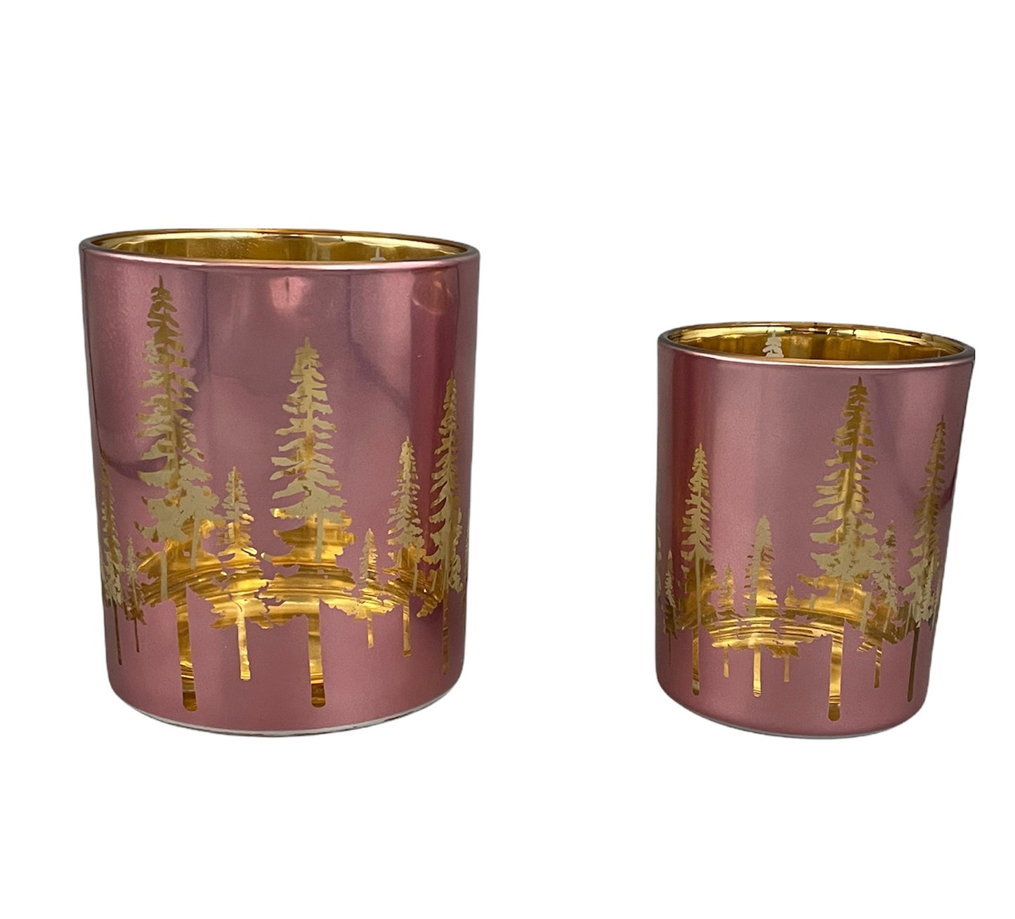 Windlicht Skove Roze Goud – 8 of 10 cm – Padia