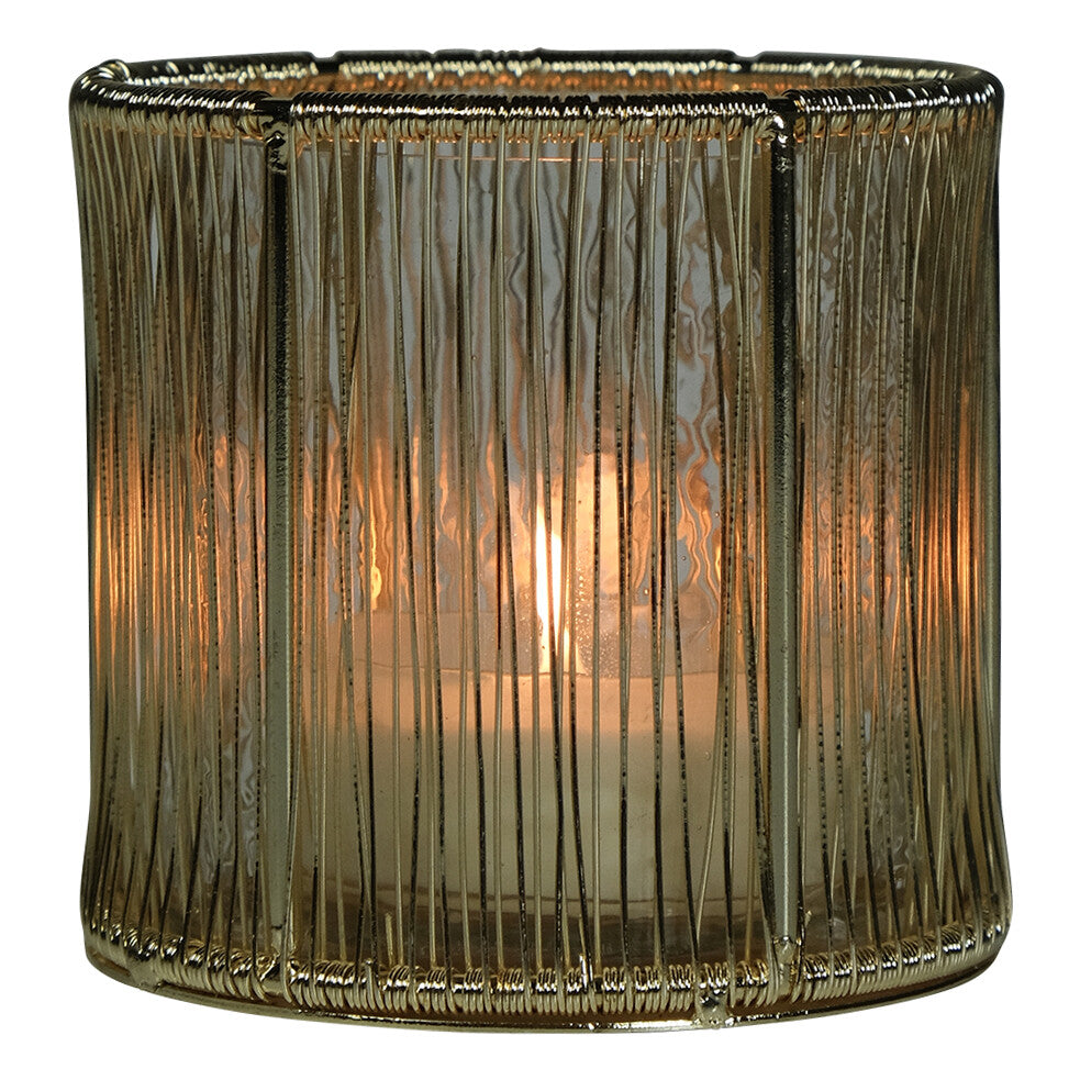 Gouden Theelichthouder / Windlicht – 2 Varianten