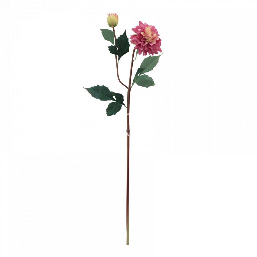Seidenblume Dahlie Lila-Gelb – Kunstblume 80 cm