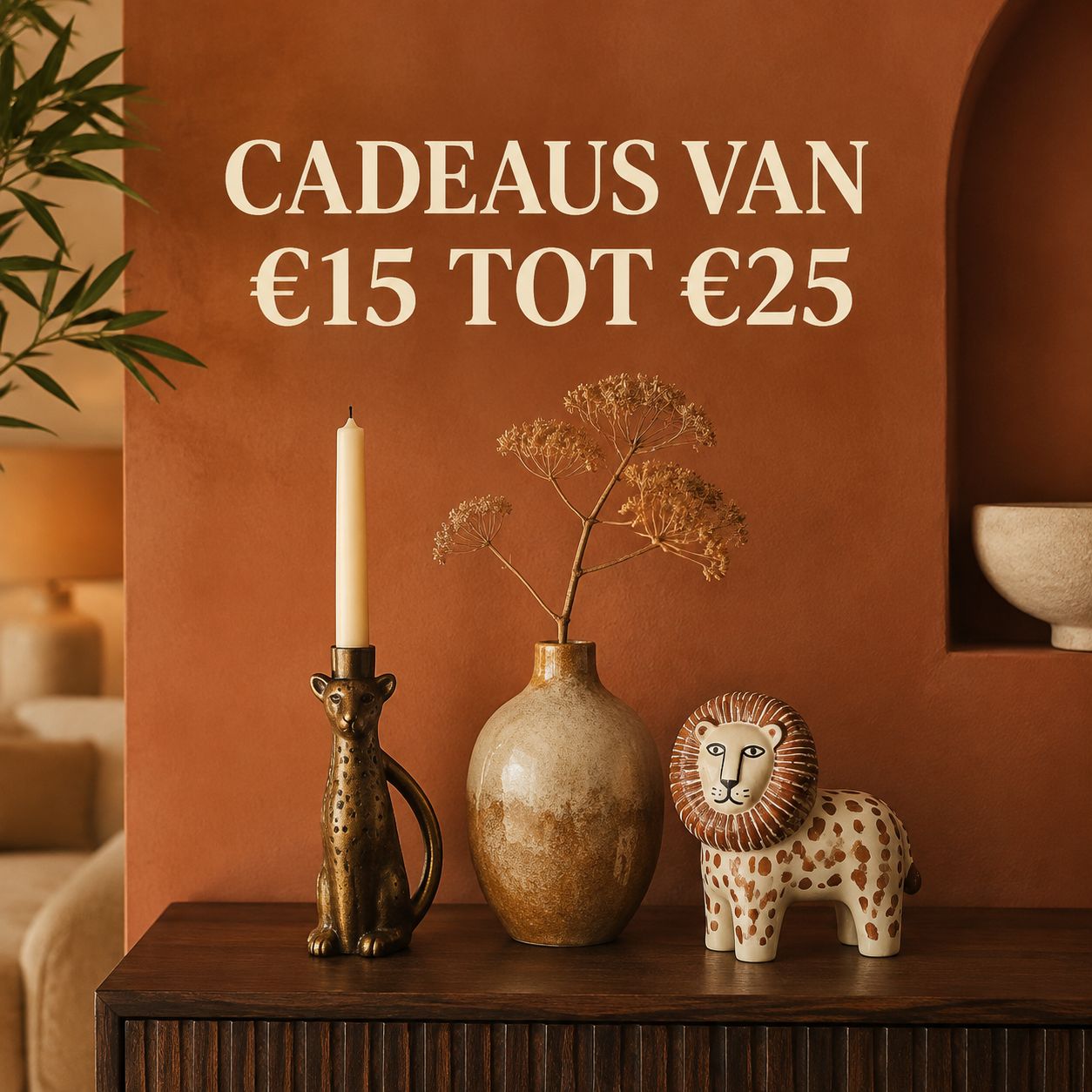 Originele cadeaus van €15 tot €25 – woonaccessoires en dierenbeelden