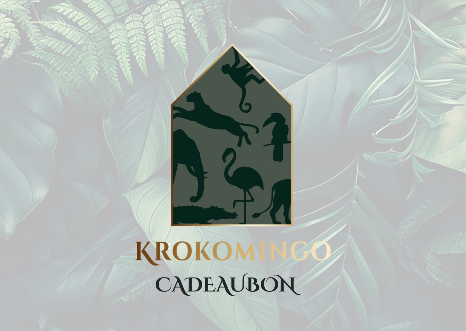 Krokomingo digitale cadeaubon – tropisch jungle design met luxe uitstraling