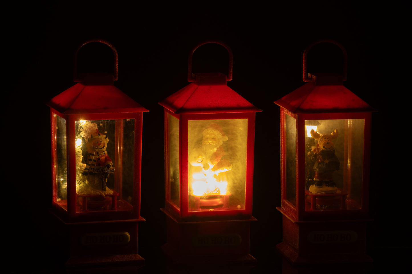 Kerstlantaarn met LED Licht, Muziek & Sneeuweffect – 3 Varianten
