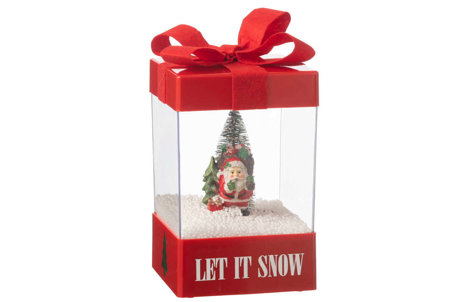 Kerstlantaarn Cadeauvorm – LED, Muziek & Sneeuweffect