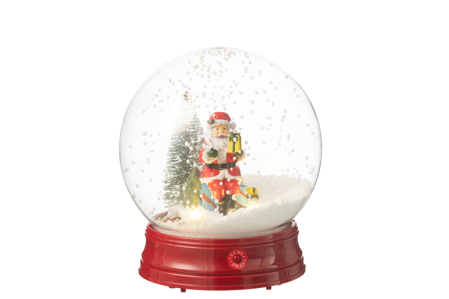 Grote Globe met Kerstman & Cadeaus – LED, Muziek & Sneeuweffect