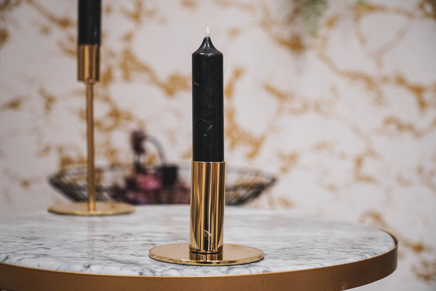 Gouden Kaarshouder Metaal – 8 cm