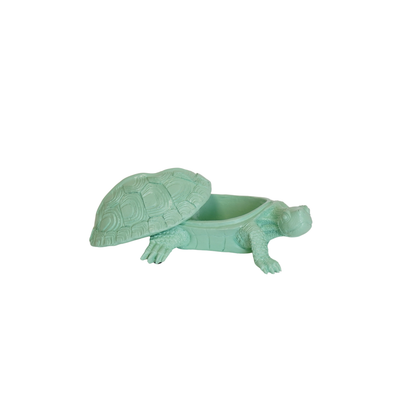 Mintgroen Schildpad Beeld – Sieradendoos – 15,5 cm