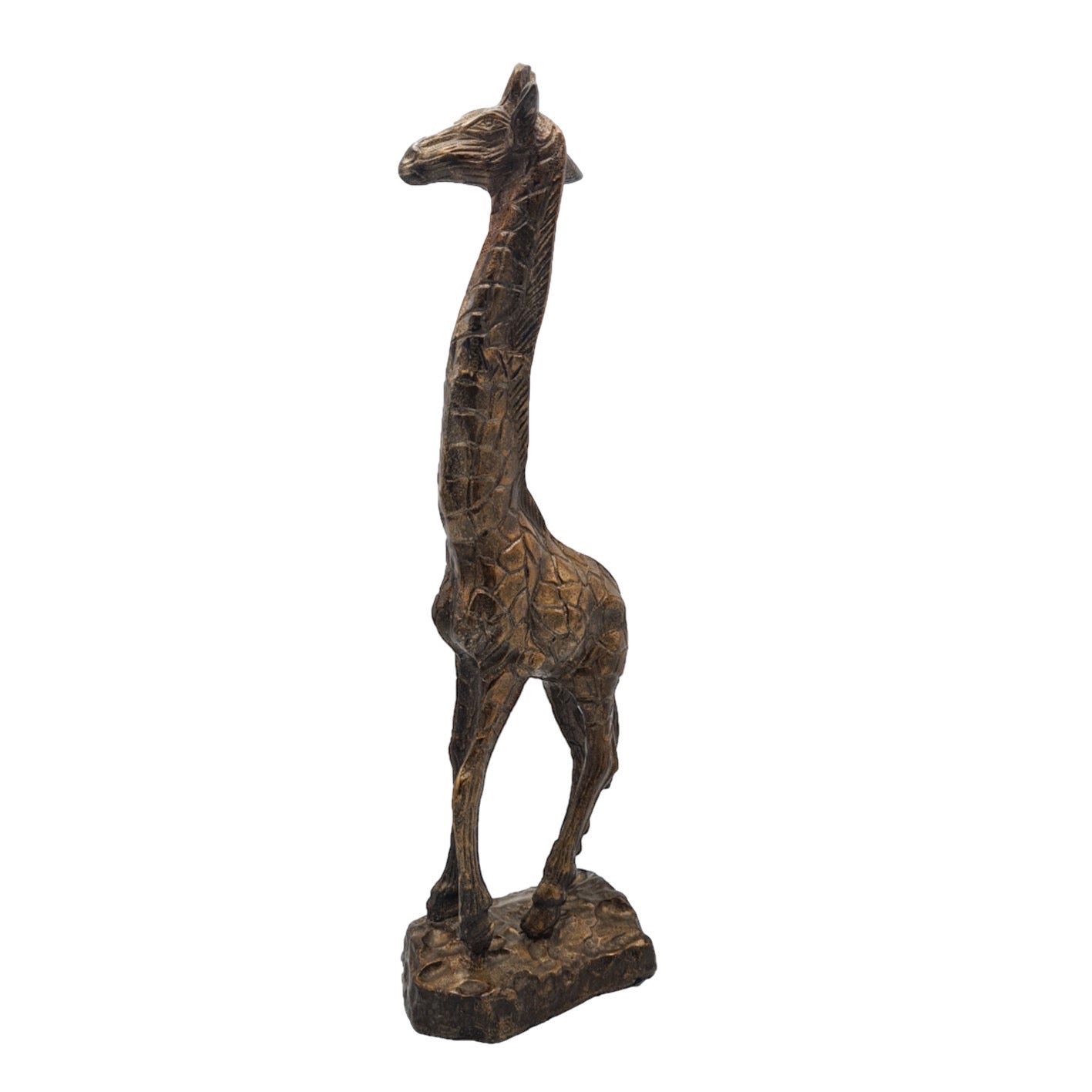 Giraffenstatue – Antikgold – 49 cm | Luxuriöses handgefertigtes Design