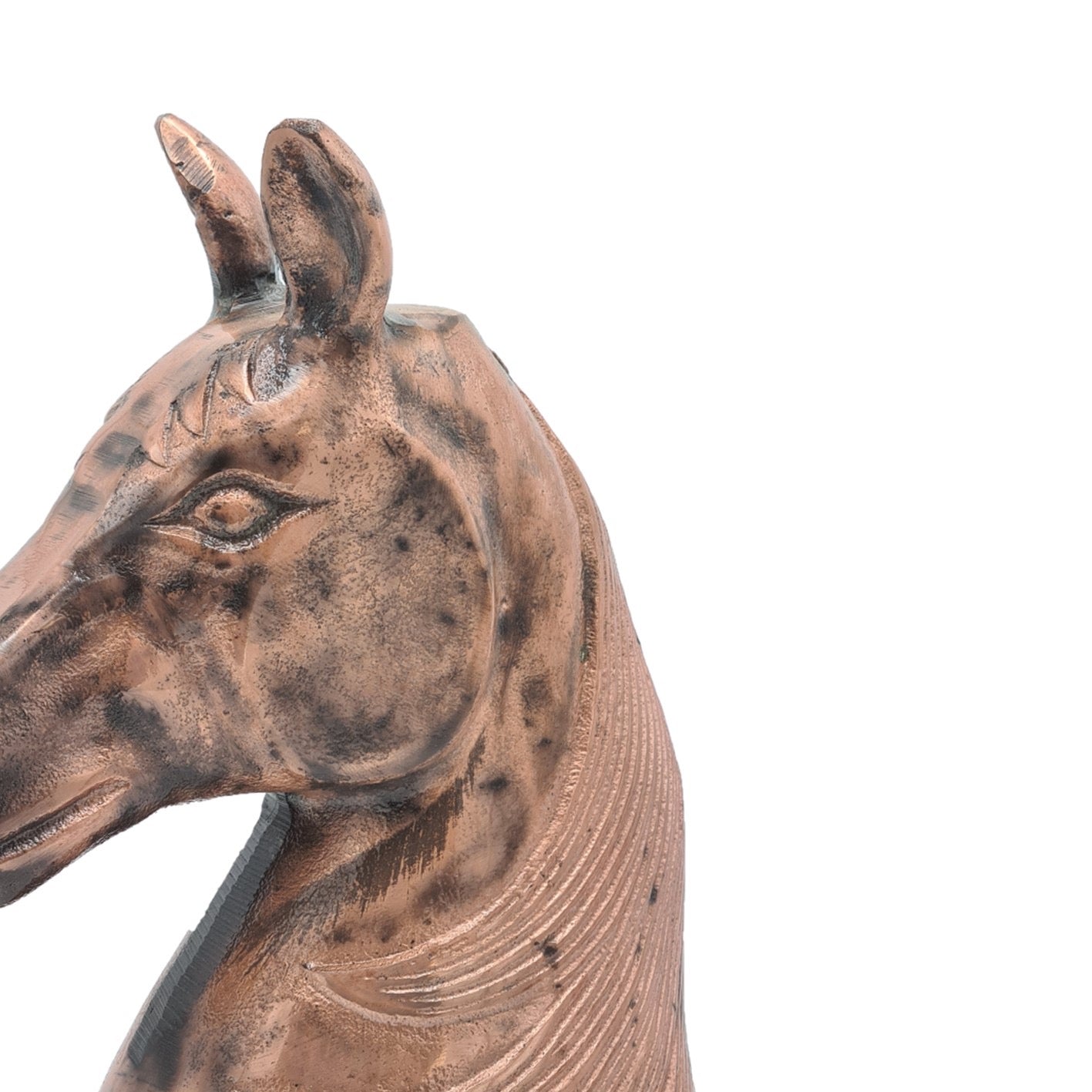 Paardenhoofd Schaakstuk – Koperkleurig & Handgemaakt (31 cm)