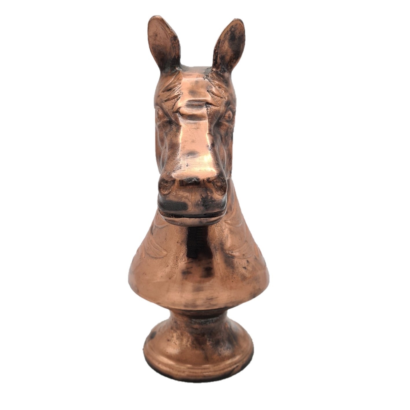 Paardenhoofd Schaakstuk – Koperkleurig & Handgemaakt (31 cm)
