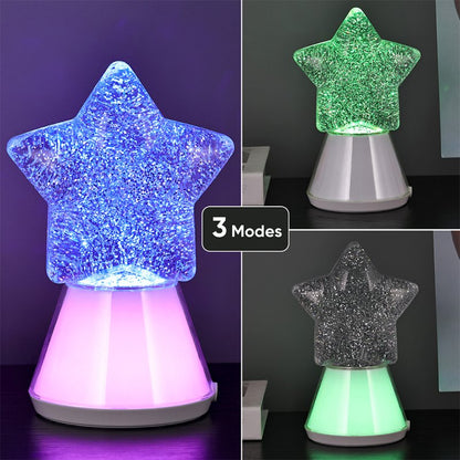 LED-Glitzer-Sternenlampe RGB – Farbwechselnd mit USB | 18,8 cm