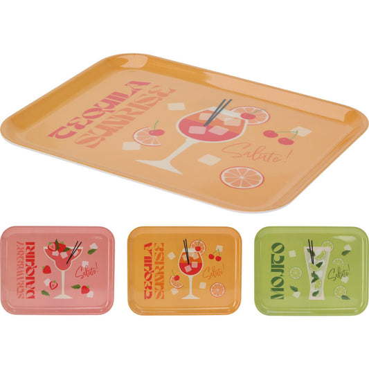 cocktail dienblad melamine mojito tequila sunrise strawberry daiquiri serveerblad kleurrijk zomer