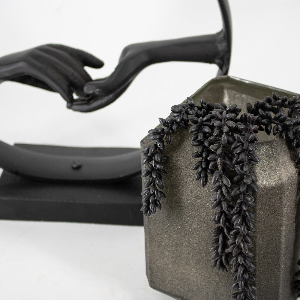 Schwarze künstliche Erbsenpflanze – Kolony 33 cm