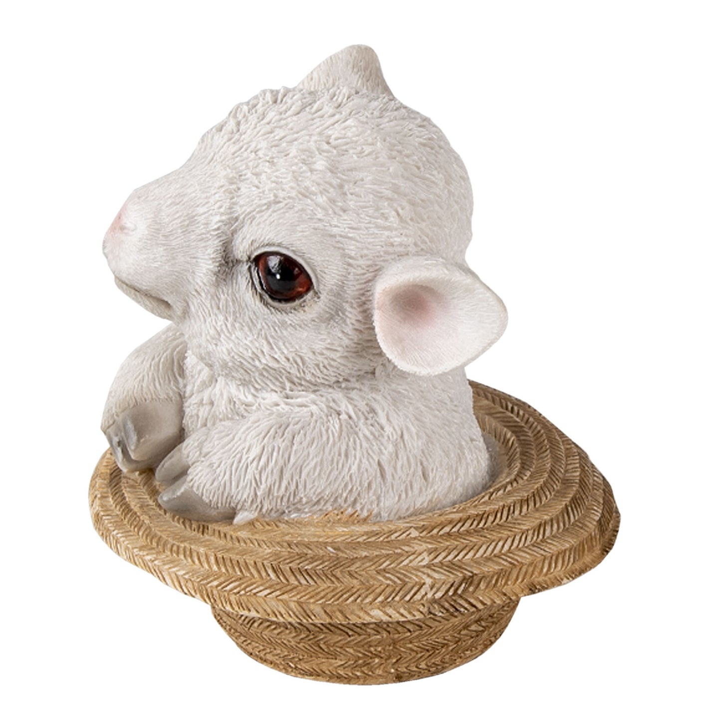 Schaffigur mit Strohhut