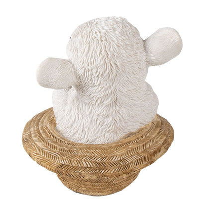 Schaffigur mit Strohhut