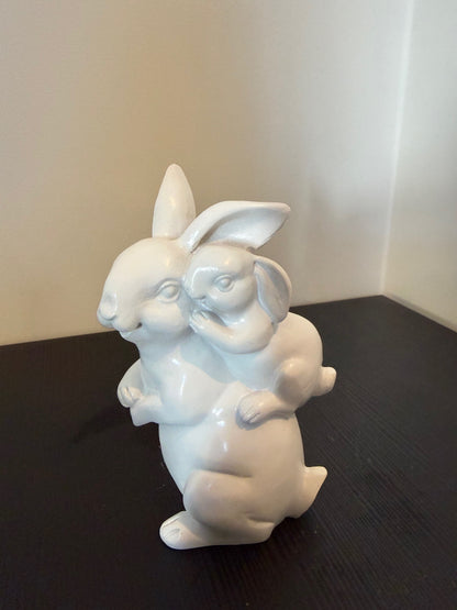 Dekorative Hasenfiguren, Duo – 15 cm – 4 Farben