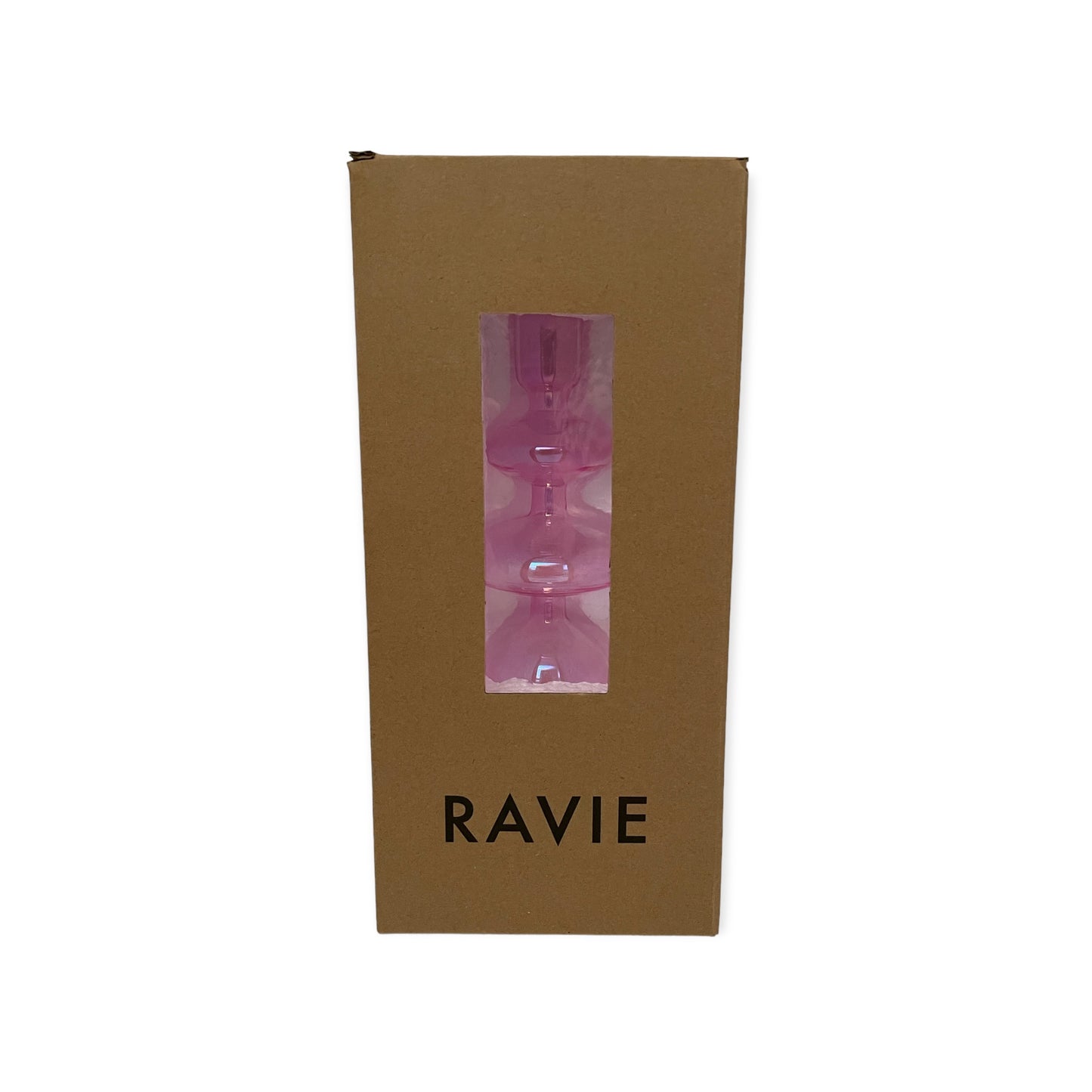 Ravie Kandelaar – Glas – Lichtroze – 23 cm