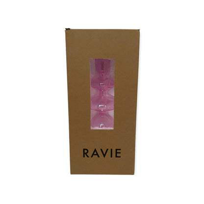 Ravie Kandelaar – Glas – Lichtroze – 23 cm