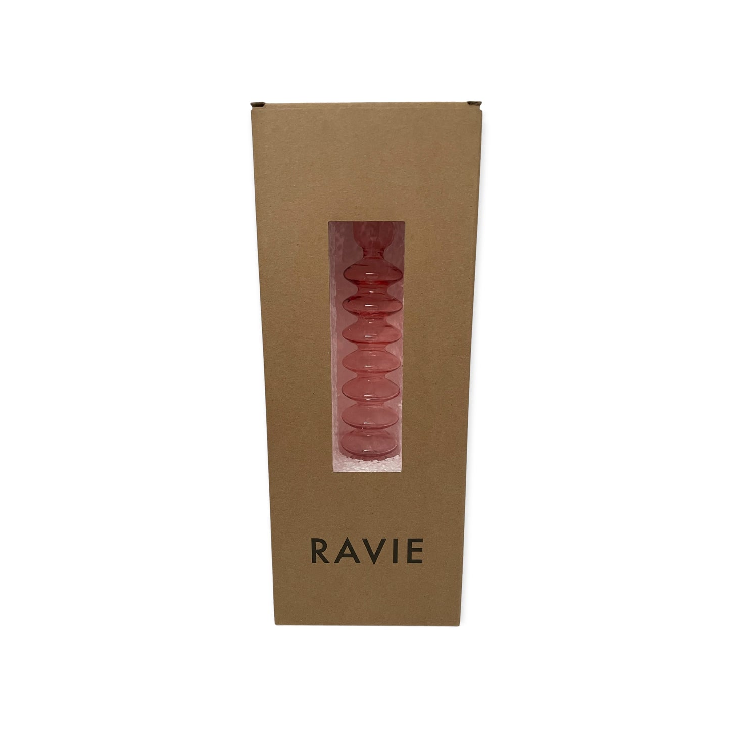 Ravie Kandelaar – Glas – Perzikroze – 31 cm