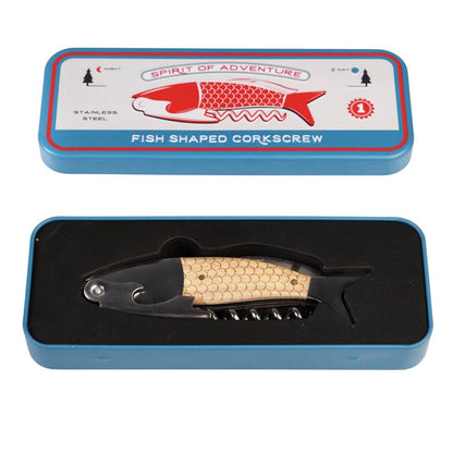 Korkenzieherfisch – Geschenk für Wein- und Fischliebhaber