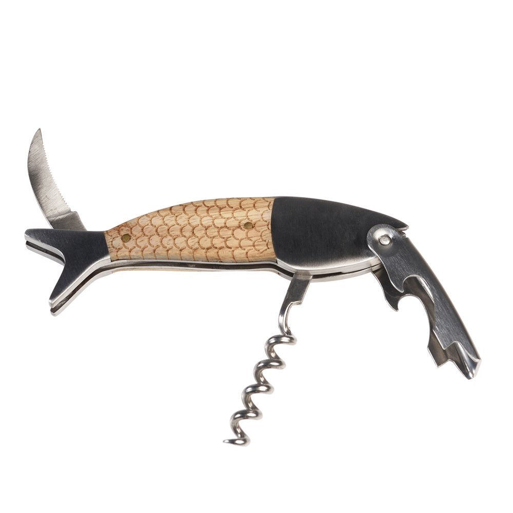 Korkenzieherfisch – Geschenk für Wein- und Fischliebhaber