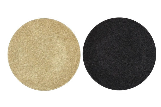 Rond plateau / onderbord Ø 40 cm – zwart of goud glitter – Daan Kromhout