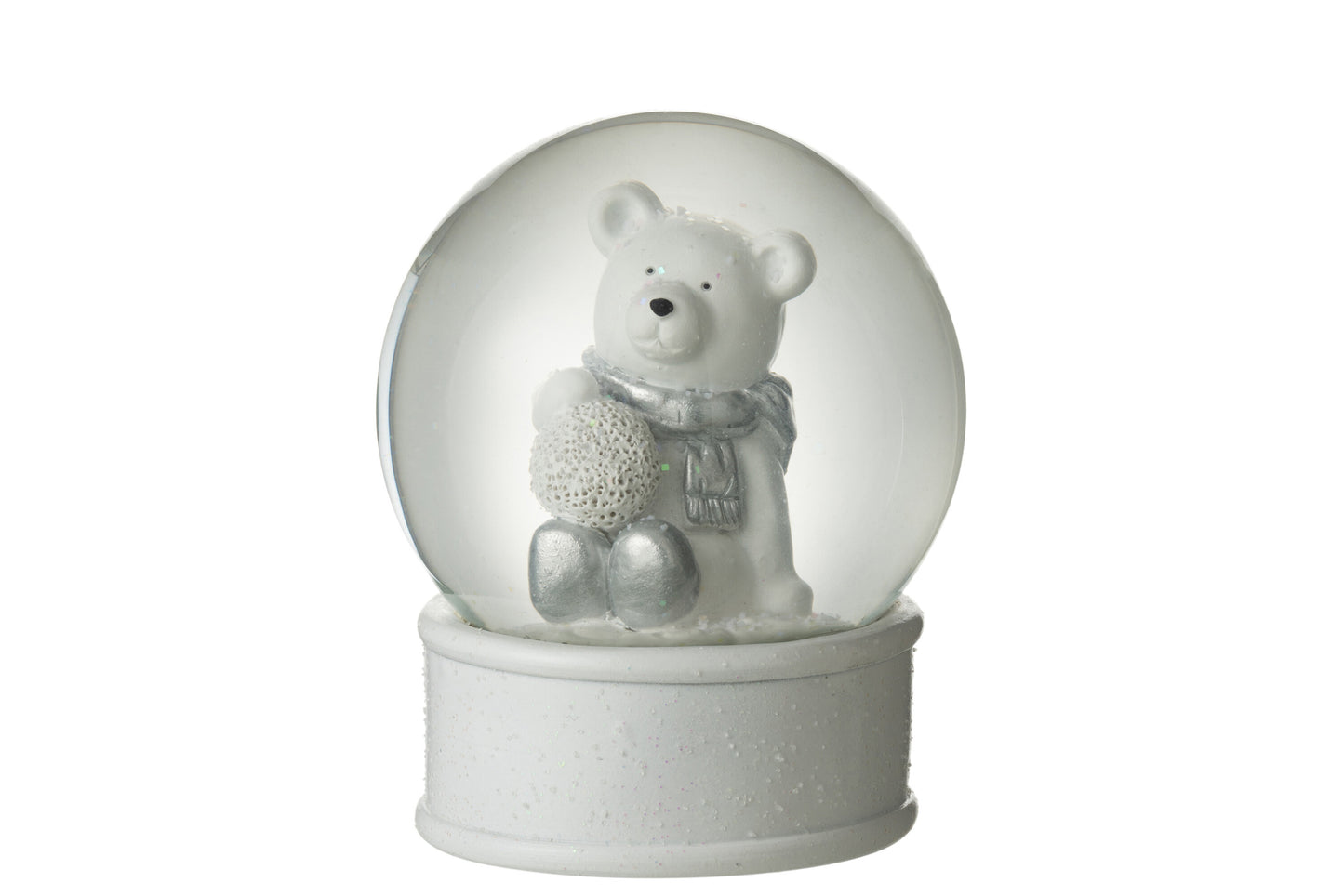 Schneekugel Eisbär mit Dachs