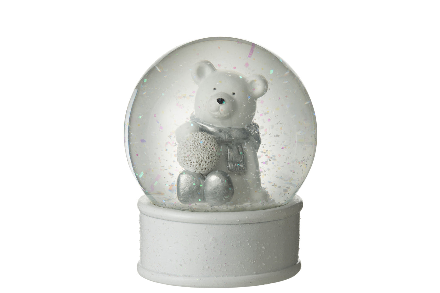 Schneekugel Eisbär mit Dachs