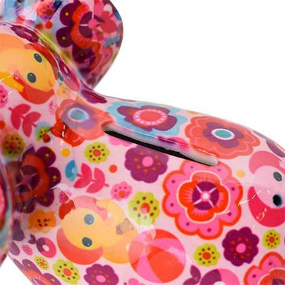 Darcy de Olifant – Spaarpot Roze Bloemenprint
