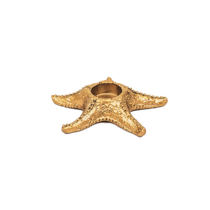 Gouden Theelichthouder Zeester – Maritieme Chic