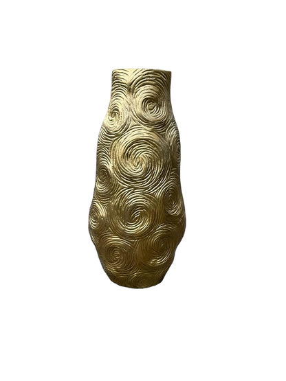 Gouden Spiraal Vaas – Aluminium 36 cm