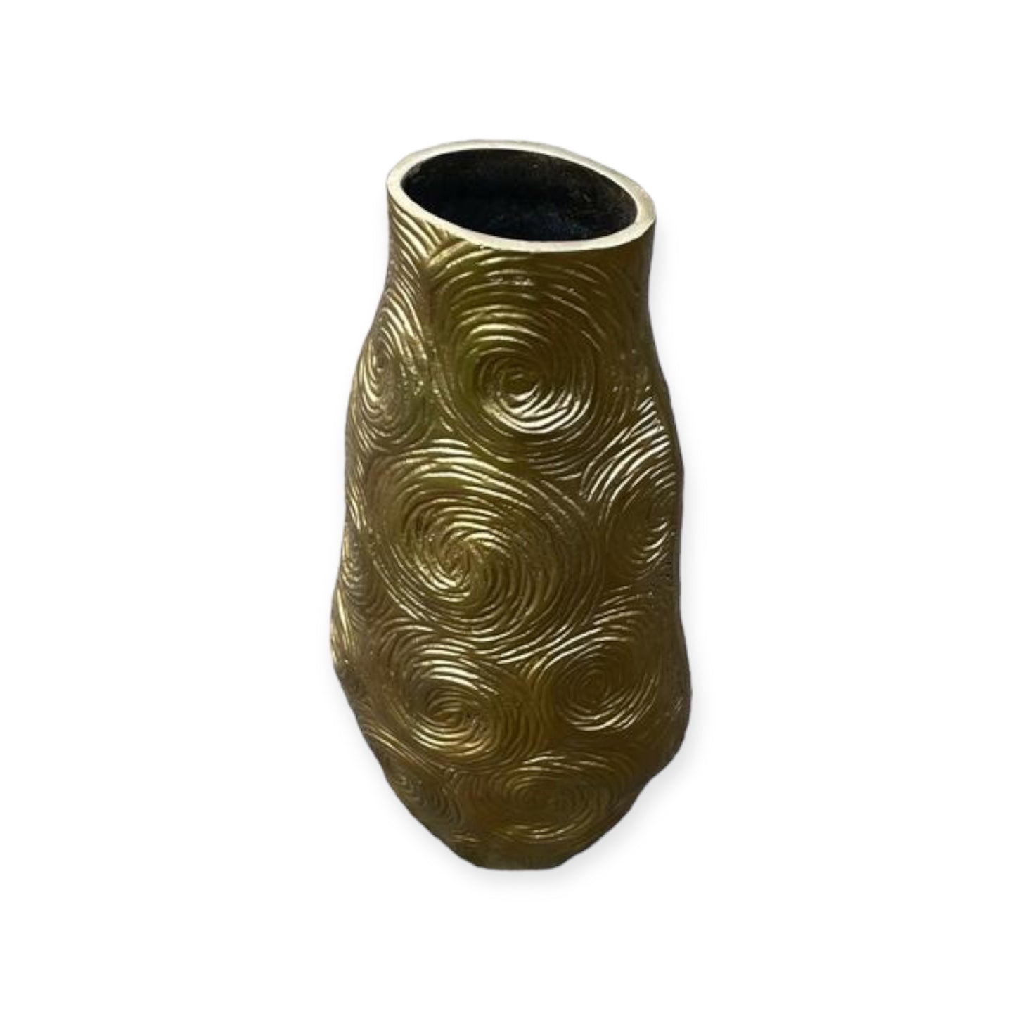 Gouden Spiraal Vaas – Aluminium 36 cm