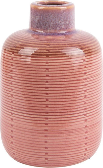 Roze Flesvaasje – Keramiek – Ø 10 x H 14 cm
