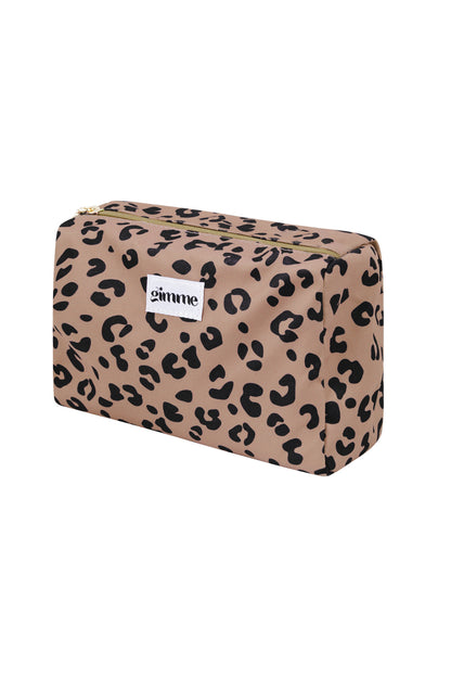 Wild Chic toilettas met panterprint en gouden rits – Krokomingo