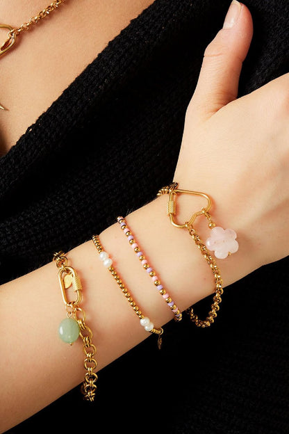 Zilveren Schakelarmband met Hart – Stainless Steel