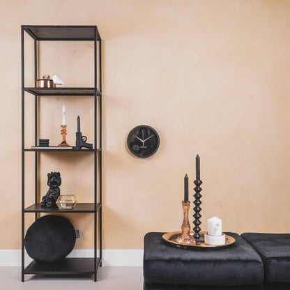 Wandklok Zwart – Metaal – 25 cm