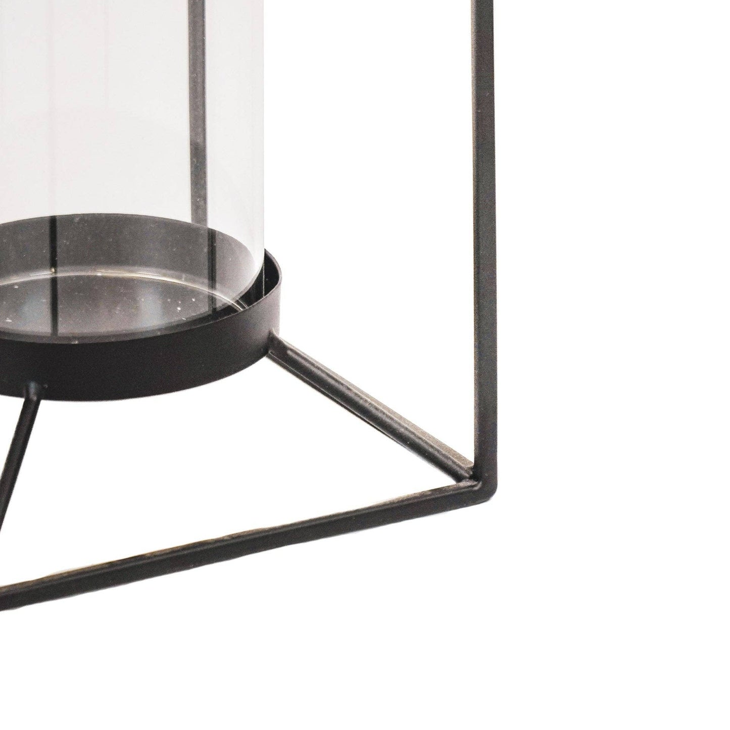 Glazen Windlicht – Metaal & Glas – 20 cm
