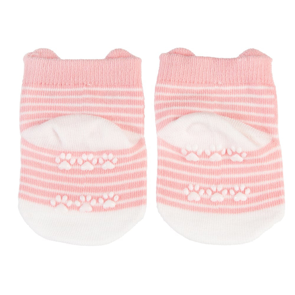 Babysocken Cookie die Katze – Rosa (0–3 Monate)