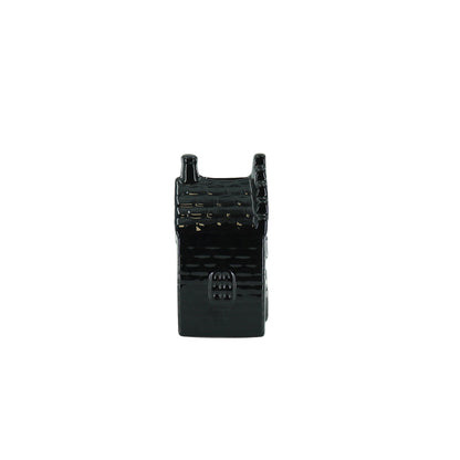 Zwart Keramiek Huisje – Spaarpot – 13 cm