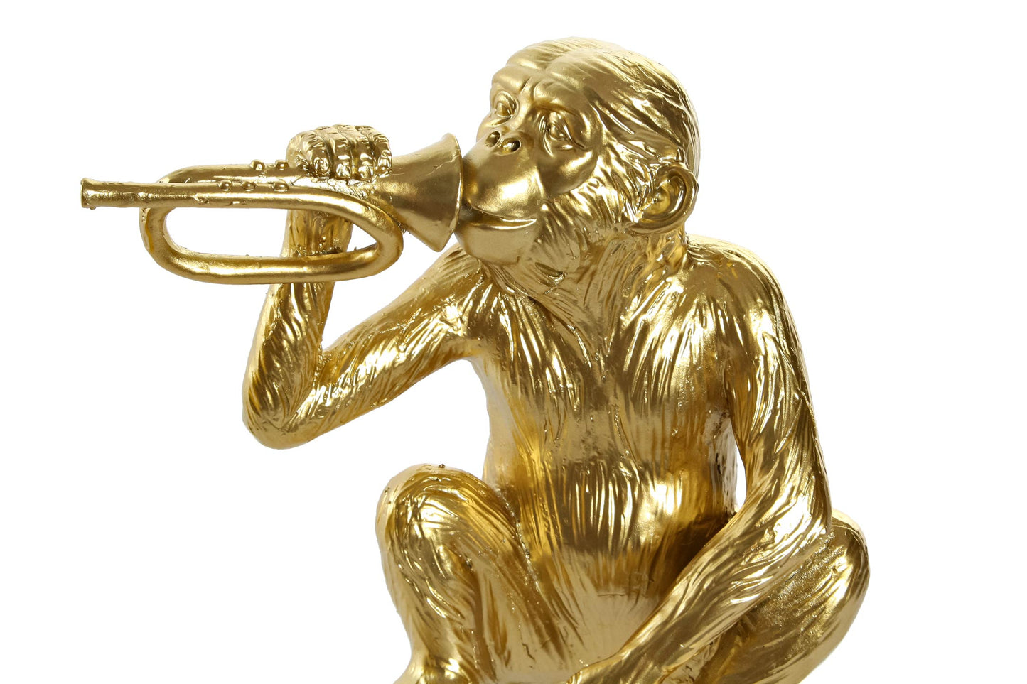 Muzikale Aap Beeldje – Goudkleurig – Gitaar, Trompet of Saxofoon