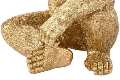 XL Beeld Gorilla Bodybuilder – Goudkleurig – 61,5 cm Hoog