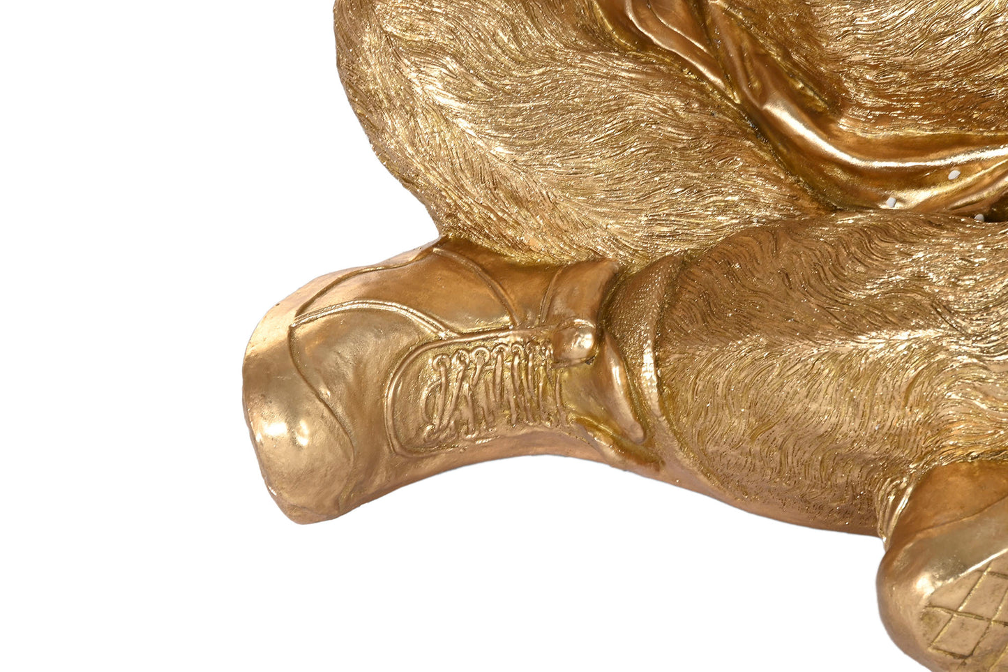 XL Beeld Gorilla met Basketbal – Goudkleurig – 60,5 cm Hoog