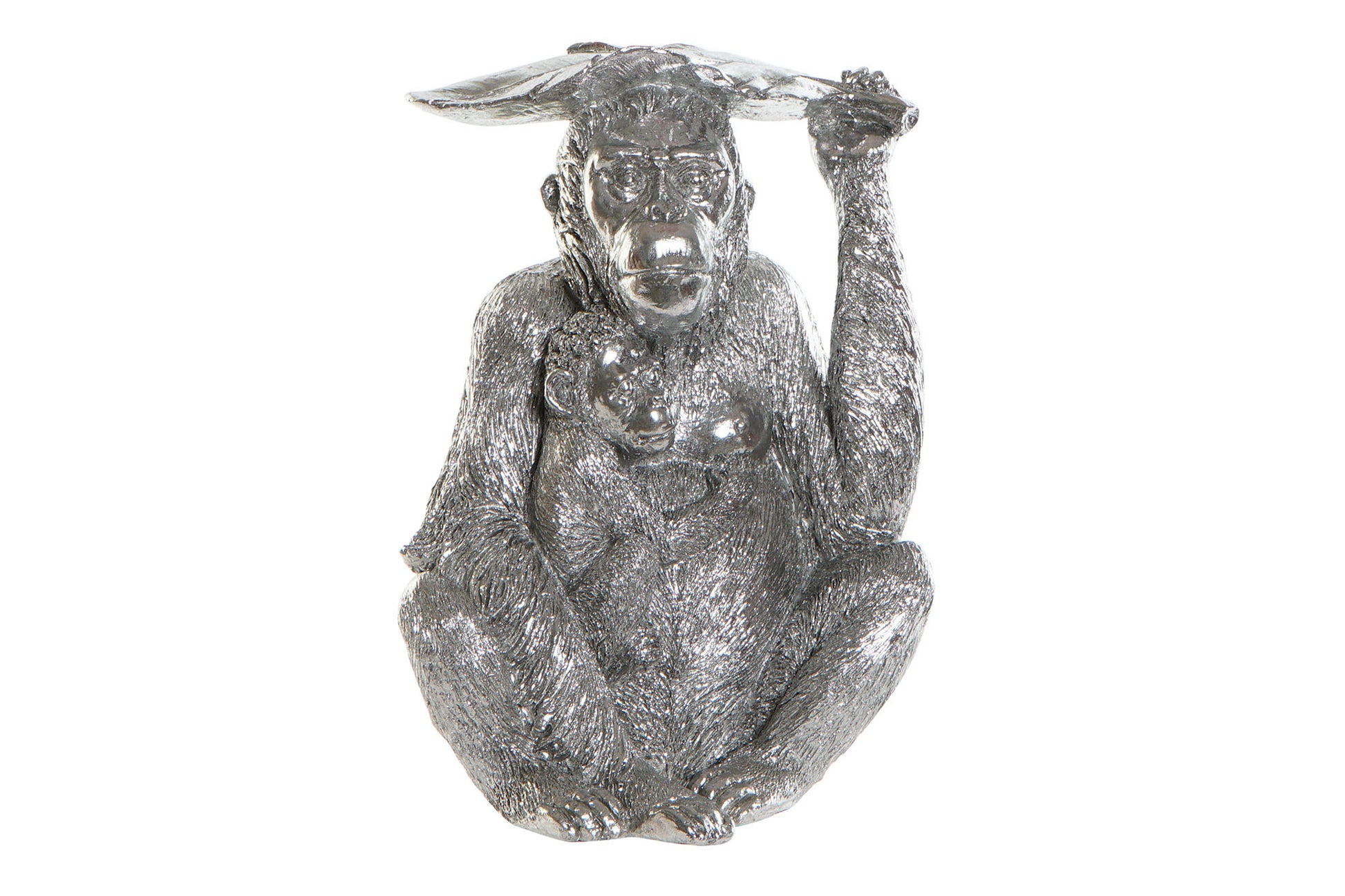 orang oetan beeld zilver decoratief aap beeld