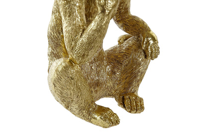 Goldene Statue von zwei aufeinander sitzenden Affen – Verspielt &amp; Stilvoll